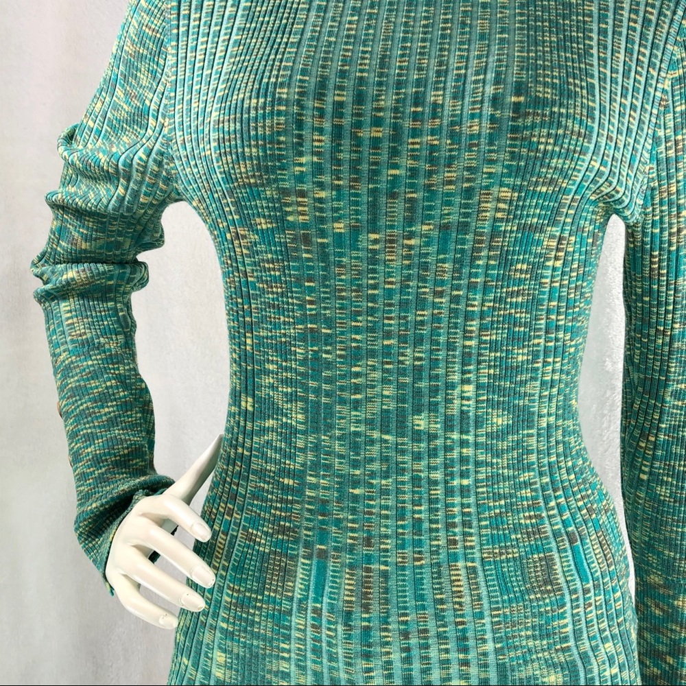 Anthropologie Ribbed Turtleneck Button Sleeve S - image 4